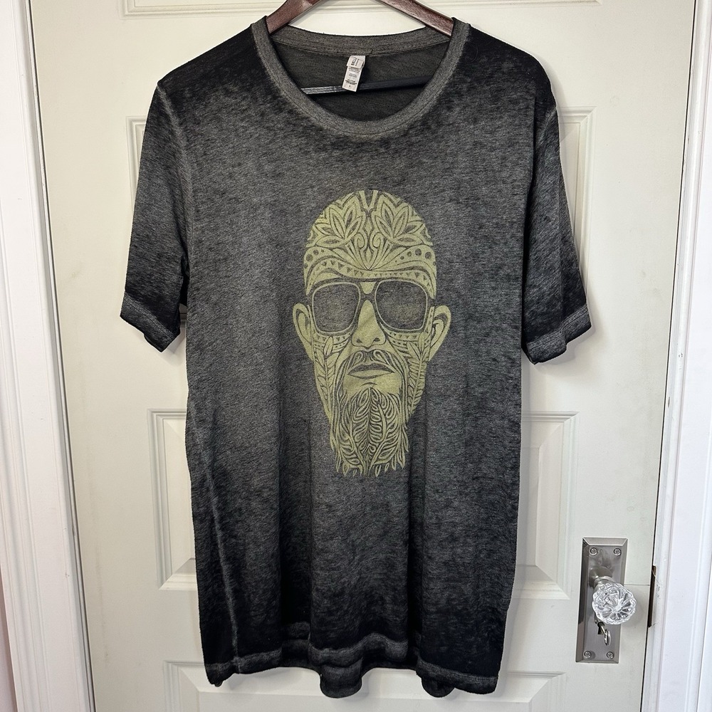 Brother Ali T-Shirt Ombré Black Men's Large Short Sleeve Top Bella + Canvas